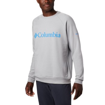 Columbia Lodge Crew Big, Sudaderas Grises Azur Azules Para Hombre | 362014-NIQ